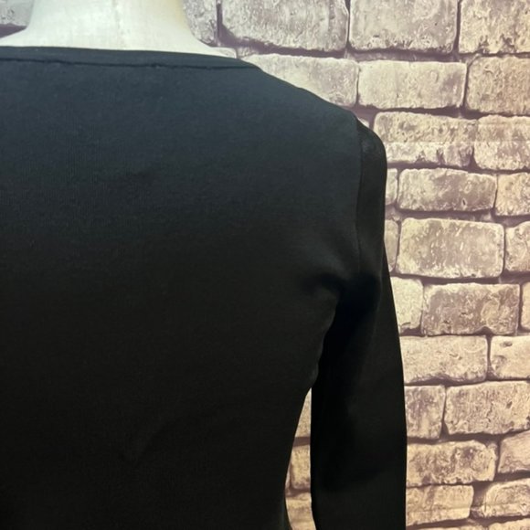 INC Black & White 3/4 Sleeve Top Size Small - Picture 7 of 9